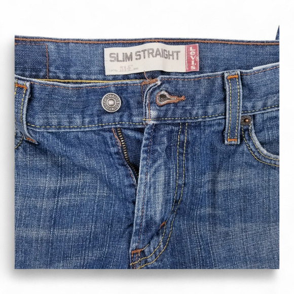 LEVI'S 514 Jeans Slim Straight Zip Fly 2008 Made In Mexico STAINED W30 L30 - Picture 10 of 13